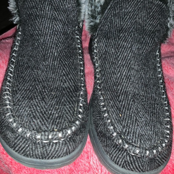 ❤️HEY DUDE DENNY HERRINGBONE BOOTIE; LADIES 9, GREY/BLACK - Picture 3 of 16